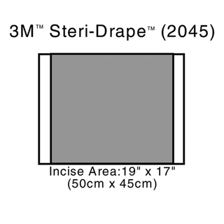 SOLVENTUM STERI-DRAPE 2 INCISE DRAPES - Incise Drape, Overall 35" x 33", Incise 23" x 33", 10/bx, 4 bx/cs | Quantity - 1x CS