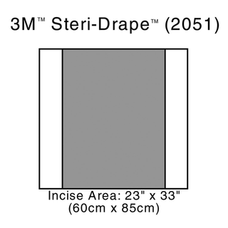 SOLVENTUM STERI-DRAPE 2 INCISE DRAPES - Incise Drape, Overall 35" x 33", Incise 23" x 33", 10/bx, 4 bx/cs | Quantity - 1x CS