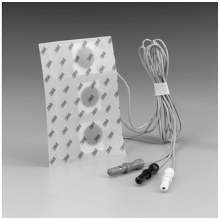 SOLVENTUM RED DOT ECG MONITORING ELECTRODES WITH PRE-ATTACHED LEAD WIRE - Pre-Wired Monitoring Electrode with Clear Tape, 1.57" x 1" (4cm x 2.6cm), 48" Leadwire Length, 5/bg, 100 bg/cs | Quantity - 1x CS