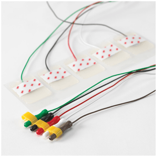 SOLVENTUM RED DOT ECG MONITORING ELECTRODES WITH PRE-ATTACHED LEAD WIRE - Pre-Wired Monitoring Electrode with Clear Tape, 1.57" x 1" (4cm x 2.6cm), 48" Leadwire Length, 5/bg, 100 bg/cs | Quantity - 1x CS