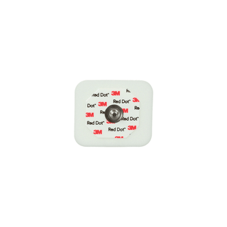 SOLVENTUM RED DOT MONITORING ELECTRODES WITH FOAM TAPE & STICKY GEL - Monitoring Electrode with Abrader, 4cm x 3.5cm, Radiolucent Stud, 3/bg, 200 bg/cs | Quantity - 1x CS