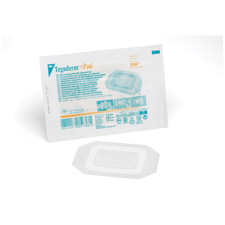 SOLVENTUM TEGADERM + PAD FILM DRESSING WITH NON-ADHERENT PAD - Transparent Dressing, 6" x 6", Pad Size 4" x 4", 25/bx, 4 bx/cs | Quantity - 1x CS