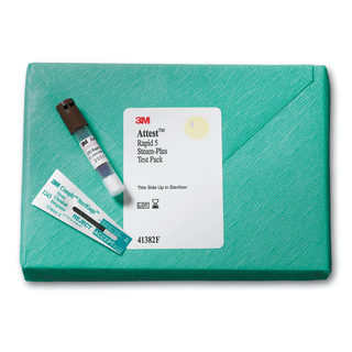SOLVENTUM ATTEST RAPID 5 STEAM PLUS TEST PACK - Test Pack Includes: 16 Test Packs + 4 Controls, 3 Hr Readout, Brown Cap, Consists of 1292 BI + Comply (SteriGage) Steam Chemical Integrator, 16/bx, 4 bx/cs | Quantity - 1x CS