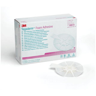 SOLVENTUM TEGADERM FOAM ADHESIVE DRESSING - Foam Adhesive Dressing, 4" x 4 ", Oval, 10/bx, 4 bx/cs | Quantity - 1x CS