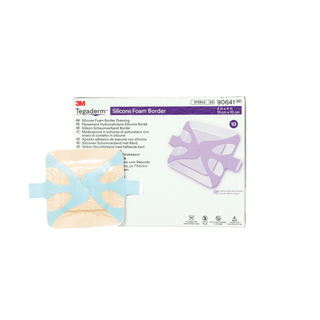SOLVENTUM TEGADERM SILICONE FOAM BORDER DRESSING - Small Sacral Dressing, 6" x 6.75", 10/bx, 4 bx/cs (Short-dated; Non-Returnable) | Quantity - 1x CS