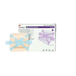 SOLVENTUM TEGADERM SILICONE FOAM BORDER DRESSING - Small Sacral Dressing, 6" x 6.75", 10/bx, 4 bx/cs (Short-dated; Non-Returnable) | Quantity - 1x CS