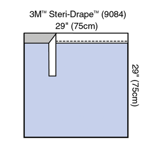 SOLVENTUM DRAPES & SHEETS - Steri-Drape Adhesive Towel Drape, 29" x 29", Absorbent Impervious Material, 40/bx, 4 bx/cs | Quantity - 1x CS