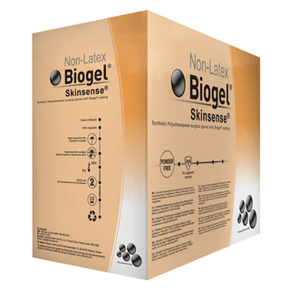 MOLNLYCKE BIOGEL SKINSENSE GLOVES - Surgical Glove, Size 8, Sterile, Non-Latex, Powder Free (PF), 50/bx, 4 bx/cs  | Quantity - 1x CS