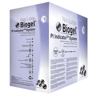 MOLNLYCKE BIOGEL PI INDICATOR GLOVES - Surgical Glove, Size 9, Sterile, Non-Latex, Powder Free (PF), 40/bx, 4 bx/cs  | Quantity - 1x CS