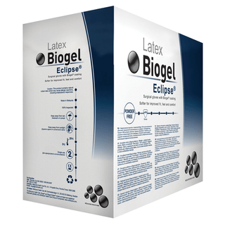 MOLNLYCKE BIOGEL ECLIPSE GLOVES - Surgical Glove, Size 8, Sterile, Latex, Powder Free (PF), 50/bx, 4 bx/cs  | Quantity - 1x CS