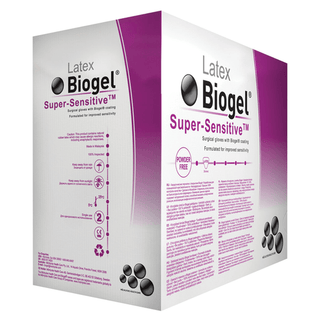 MOLNLYCKE BIOGEL SUPER-SENSITIVE GLOVES - Surgical Glove, Size 6, Sterile, Latex, Powder Free (PF), 50/bx, 4 bx/cs (30 cs/plt)  | Quantity - 1x CS