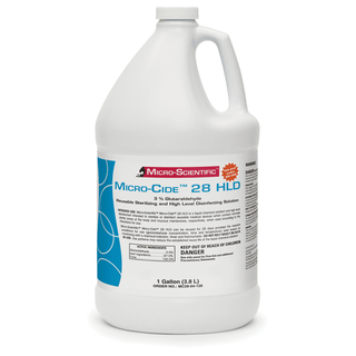 MICRO-SCIENTIFIC MICRO-CIDE28 HLD DISINFECTANT - Micro-Cide Disinfectant, 1 Gallon, 4/cs (Must Order Testing Strips item #M60054)  (36 cs/plt) | Quantity - 1x CS