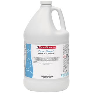MICRO-SCIENTIFIC INSTRUMENT CARE - Cool Soak Stain & Rust Remover, Gallon, 4/cs (36 cs/plt) (HAZMAT Fees Apply, cannot ship via Air or to AK, GU, HI, MP, PR, VI) | Quantity - 1x CS
