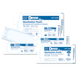 MYDENT DEFEND+PLUS STERILIZATION POUCHES - Self-Seal Sterilization Pouch, 13" x 20", 200/bx, 5 bx/cs | Quantity - 1x CS