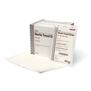 PRO ADVANTAGE STERILE TOWEL DRAPE - Plain Towel Drape, 18" x 26", Folded To 4" x 6", Latex Free (LF), 50/bx, 6 bx/cs (40 cs/plt) | Quantity - 1x CS