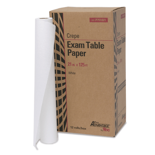 PRO ADVANTAGE EXAM TABLE PAPER - Exam Table Paper, 21" x 225 ft, White, Smooth, 12/cs (48 cs/plt) (020207) | Quantity - 1x CS