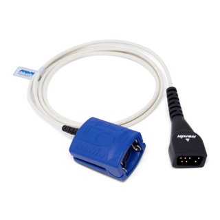 NONIN TABLETOP ACCESSORIES & CONSUMABLES - SpO2 Sensor, Ear Clip, Reusable, 8000Q2, (1 meter) (Continental US Only - including Alaska & Hawaii) | Quantity - 1x EA