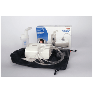 OMRON COMP-AIR XLT COMPRESSOR NEBULIZER - Virtual Valve Technology (VVT) Nebulizer Kit, Mouthpiece, Tubing, AC Adapter, Carry Bag & Filters  | Quantity - 1x EA