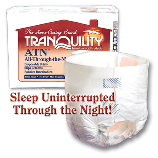 PRINCIPLE BUSINESS TRANQUILITY ALL-THROUGH-THE-NIGHT DISPOSABLE BRIEFS - Brief, Large Adult, 45" to 58", 33 fl oz Capacity, 12/pk, 8 pk/cs (18 cs/plt)   | Quantity - 1x CS