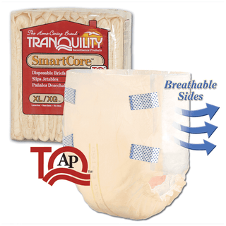 PRINCIPLE BUSINESS TRANQUILITY SMARTCORE DISPOSABLE BRIEFS - Brief, Medium Adult, 32"-44", 24.0 fl oz Capacity, 12/pk, 8 pk/cs  | Quantity - 1x CS