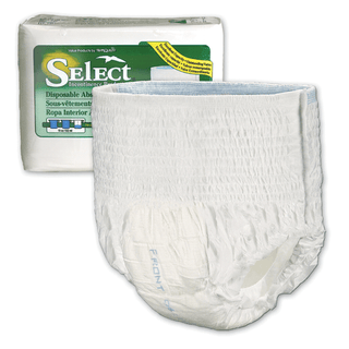 PRINCIPLE BUSINESS SELECT DISPOSABLE ABSORBENT UNDERWEAR - Underwear, Small Select DAU, 22"-36", 80-125 lbs, Capacity 14.5 fl oz, 22/bg, 4bg/cs  | Quantity - 1x CS