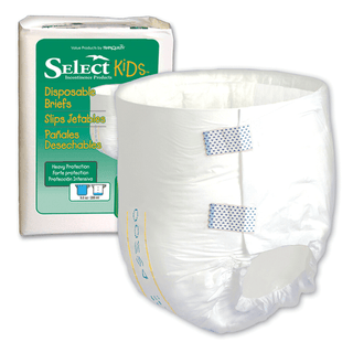 PRINCIPLE BUSINESS SELECT DISPOSABLE BRIEFS - Brief, Medium, 32"-44" W/H, Capacity 15.8 fl oz, White, 12/bg, 8 bg/cs (24 cs/plt)  (To Be DISCONTINUED) | Quantity - 1x CS