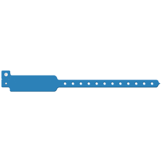 MEDICAL ID SOLUTIONS 10" VINYL WRISTBAND - WRITE-ON - Wristband, Adult/ Pediatric, Write-On Vinyl, Custom Printed, Blue, 500/bx | Quantity - 1x BX