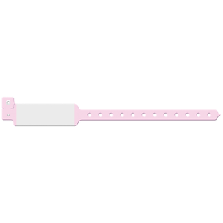 MEDICAL ID SOLUTIONS 10" VINYL WRISTBAND - IMPRINTER - Wristband, Adult/ Pediatric, Imprinter Vinyl, Pink, 500/bx | Quantity - 1x BX