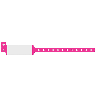 MEDICAL ID SOLUTIONS 10" VINYL WRISTBAND - IMPRINTER - Wristband, Adult/ Pediatric, Imprinter Vinyl, Pink, 500/bx | Quantity - 1x BX