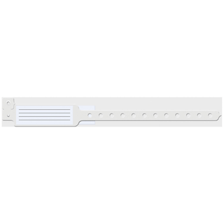 MEDICAL ID SOLUTIONS INSERT VINYL WRISTBANDS - Wristband, L-Shape, Insert Vinyl, White, 500/bx | Quantity - 1x BX