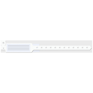 MEDICAL ID SOLUTIONS INSERT VINYL WRISTBANDS - Wristband, L-Shape, Insert Vinyl, White, 500/bx | Quantity - 1x BX