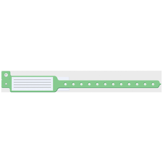 MEDICAL ID SOLUTIONS INSERT VINYL WRISTBANDS - Wristband, L-Shape, Insert Vinyl, White, 500/bx | Quantity - 1x BX