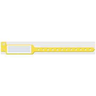 MEDICAL ID SOLUTIONS INSERT VINYL WRISTBANDS - Wristband, L-Shape, Insert Vinyl, White, 500/bx | Quantity - 1x BX