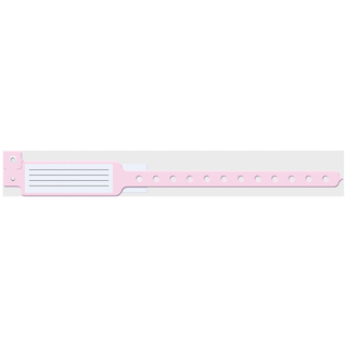 MEDICAL ID SOLUTIONS INSERT VINYL WRISTBANDS - Wristband, L-Shape, Insert Vinyl, White, 500/bx | Quantity - 1x BX