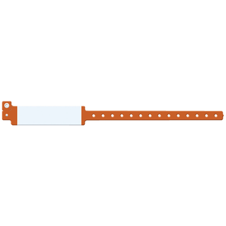 MEDICAL ID SOLUTIONS 12" VINYL WRISTBAND - IMPRINTER - Wristband, Adult, Imprinter Vinyl, Orange, 500/bx | Quantity - 1x BX
