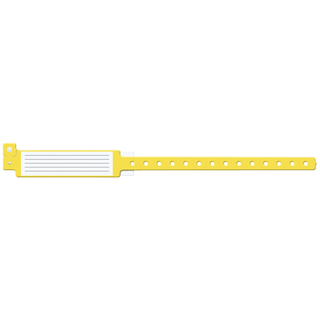 MEDICAL ID SOLUTIONS INSERT VINYL WRISTBANDS - Wristband, L-Shape, Insert Vinyl, White, 500/bx | Quantity - 1x BX