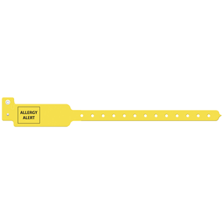 MEDICAL ID SOLUTIONS TRI-LAMINATE ALERT WRISTBANDS - Wristband, L Shape, Tri-Laminate, Fall Risk, Yellow, 500/bx | Quantity - 1x BX