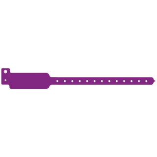 MEDICAL ID SOLUTIONS 10" TRI-LAMINATE WRISTBAND - WRITE-ON - Wristband, Adult/ Pediatric, L Shape Tri-Laminate, Purple, 500/bx | Quantity - 1x BX