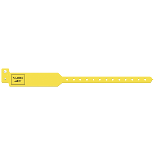 MEDICAL ID SOLUTIONS TRI-LAMINATE ALERT WRISTBANDS - Wristband, L Shape, Tri-Laminate, Fall Risk, Yellow, 500/bx | Quantity - 1x BX