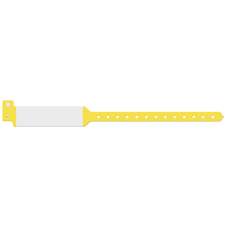 MEDICAL ID SOLUTIONS 12" TRI-LAMINATE WRISTBAND - IMPRINTER - Wristband, Adult, Extra Wide, Imprinter Tri-Laminate, Self Adhesion, Yellow, 250/bx | Quantity - 1x BX