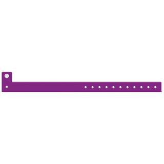 MEDICAL ID SOLUTIONS 10" TRI-LAMINATE WRISTBAND - WRITE-ON - Wristband, Adult/ Pediatric, L Shape Tri-Laminate, Purple, 500/bx | Quantity - 1x BX