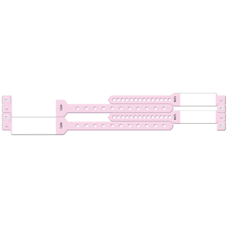 MEDICAL ID SOLUTIONS MOTHER-BABY WRISTBAND SETS - Wristband Set, 4-Part, Mother-Baby Set, Insert, Custom Printed, Pink, 100/bx | Quantity - 1x BX