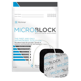 RICHMAR MICROBLOCK ANTIMICROBIAL  ELECTRODES - MicroBlock Antimicrobial Electrodes, 3 x 5" White Cloth. 2/pk, 10 pks/bg, 1 bg/cs. US Sales only. | Quantity - 1x CS