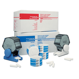 RICHMOND WRAPPED COTTON ROLLS - Wrapped Cotton Roll, Medium 1" x 3/8" Dia, Non-Sterile, 2000/bx | Quantity - 1x BX