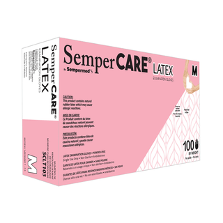 HARPS USA SEMPERCARE LATEX EXAM GLOVES - POWDER-FREE - Exam Glove, Latex, Powder-Free (PF), Textured, X-Large, 100/bx, 10 bx/cs (84 cs/plt) | Quantity - 1x CS