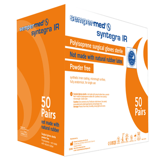 HARPS USA SYNTEGRA IR SURGICAL POWDER FREE GLOVE - Glove, Surgical, Synthetic, Size 8.0, 40 pr/bx, 6 bx/cs | Quantity - 1x CS