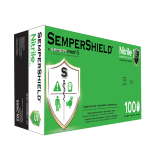 HARPS USA SEMPERSHIELD NITRILE EXAM GLOVE - Glove, Exam, Nitrile, Small, Blue, 100/bx, 10 bx/cs | Quantity - 1x CS