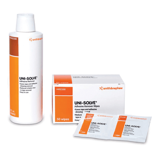 SMITH & NEPHEW UNI-SOLVE ADHESIVE REMOVER - Adhesive Remover Wipes, 50/pkg, 20 pkg/cs (132 cs/plt)  (HAZMAT Fees Apply, cannot ship via Air or to AK, GU, HI, MP, PR, VI) | Quantity - 1x CS