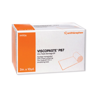 SMITH & NEPHEW VISCOPASTE PB7 ZINC PASTE BANDAGE - Zinc Paste Bandage, 3" x 10 yds, 12/pkg, 4 pkg/cs (50 cs/plt)  (Item is on Manufacturer backorder with no ETA on availability) | Quantity - 1x CS