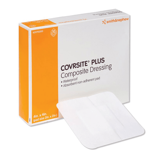 SMITH & NEPHEW COVRSITE PLUS COMPOSITE DRESSING - Composite Dressing, 4" x 4", 10/pkg, 10 pkg/cs  | Quantity - 1x CS